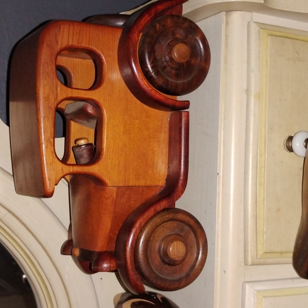 Antique 1970's wood model Car